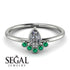 Pear Shaped Stacking Emerald Ring - Brianna No. 18 image 10