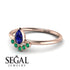 Pear Shaped Stacking Emerald Ring - Brianna No. 29 image 2