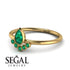 Pear Shaped Stacking Emerald Ring - Brianna No. 19 image 2