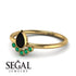 Pear Shaped Stacking Emerald Ring - Brianna No. 22 image 2