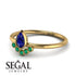 Pear Shaped Stacking Emerald Ring - Brianna No. 28 image 2