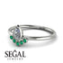 Pear Shaped Stacking Emerald Ring - Brianna No. 18 image 2