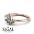 Pear Shaped Stacking Emerald Ring - Brianna No. 17 image 2
