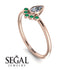 Pear Shaped Stacking Emerald Ring - Brianna No. 17 image 3