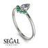 Pear Shaped Stacking Emerald Ring - Brianna No. 18 image 3