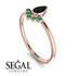 Pear Shaped Stacking Emerald Ring - Brianna No. 23 image 3