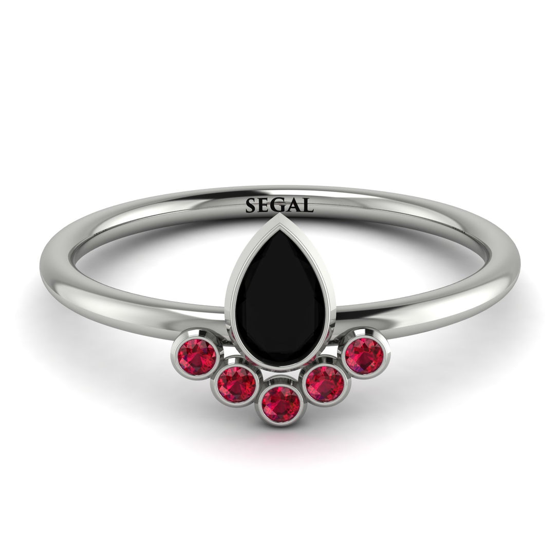 Pear Shaped Stacking Ruby Ring - Brianna No. 54