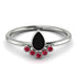 Pear Shaped Stacking Ruby Ring - Brianna No. 54 image 1