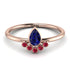 Pear Shaped Stacking Ruby Ring - Brianna No. 59 image 1