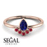 Pear Shaped Stacking Ruby Ring - Brianna No. 59 image 10