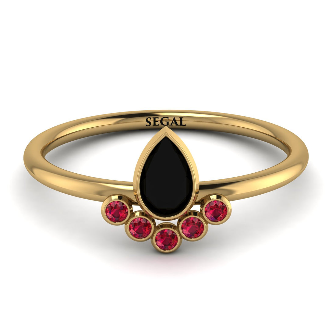 Pear Shaped Stacking Ruby Ring - Brianna No. 52