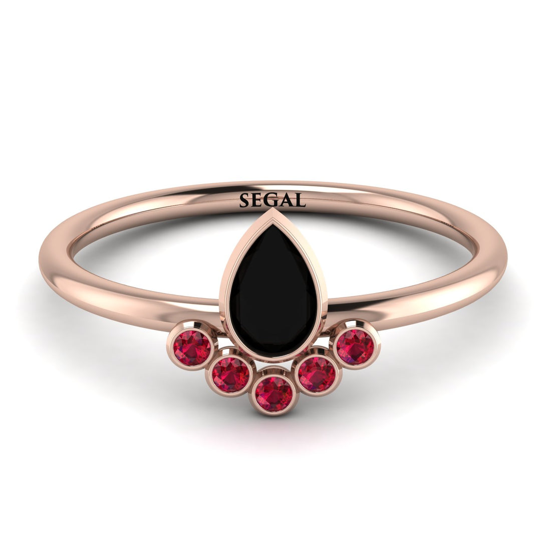 Pear Shaped Stacking Ruby Ring - Brianna No. 53