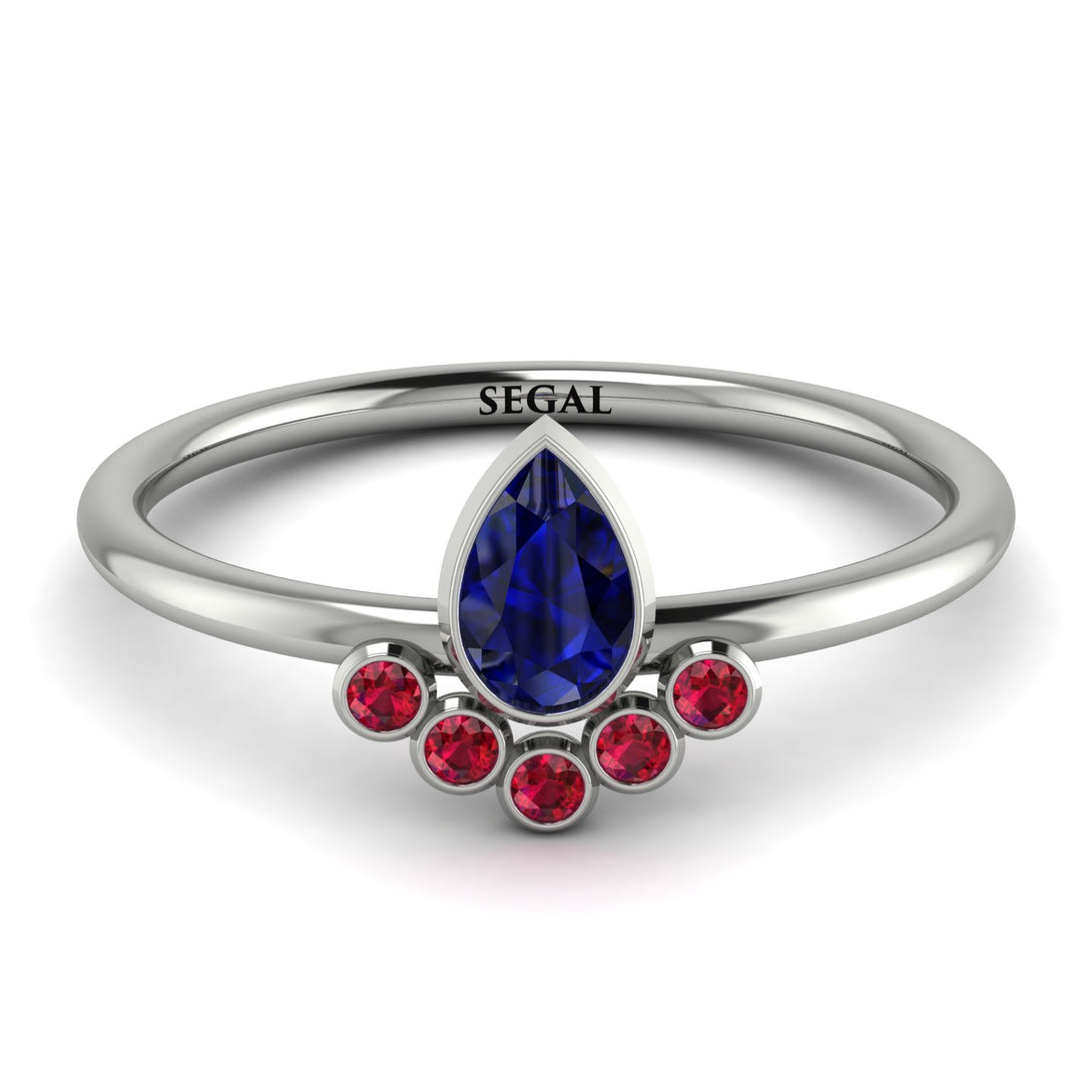 Pear Shaped Stacking Ruby Ring - Brianna No. 60