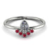 Pear Shaped Stacking Ruby Ring - Brianna No. 48 image 1