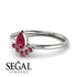 Pear Shaped Stacking Ruby Ring - Brianna No. 57 image 2