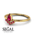 Pear Shaped Stacking Ruby Ring - Brianna No. 55 image 2