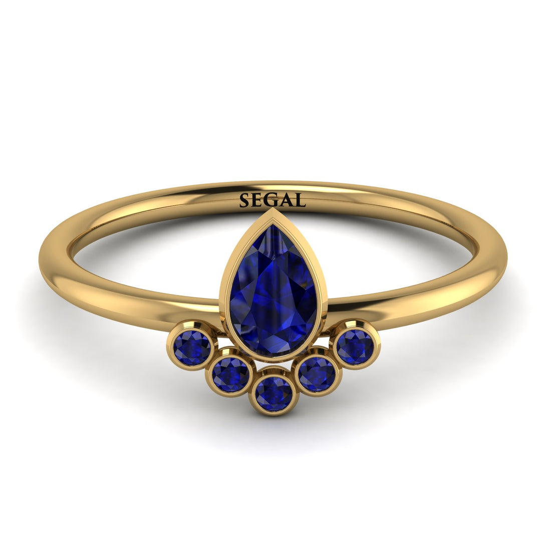 Pear Shaped Stacking Sapphire Ring - Brianna No. 73
