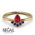 Pear Shaped Stacking Sapphire Ring - Brianna No. 70 image 10