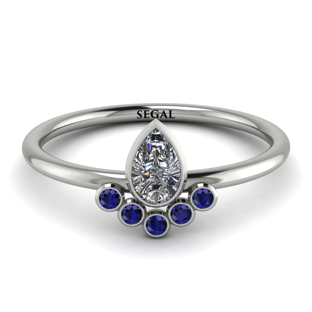 Pear Shaped Stacking Sapphire Ring - Brianna No. 63