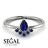 Pear Shaped Stacking Sapphire Ring - Brianna No. 75 image 10