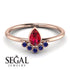 Pear Shaped Stacking Sapphire Ring - Brianna No. 71 image 10