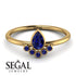 Pear Shaped Stacking Sapphire Ring - Brianna No. 73 image 10