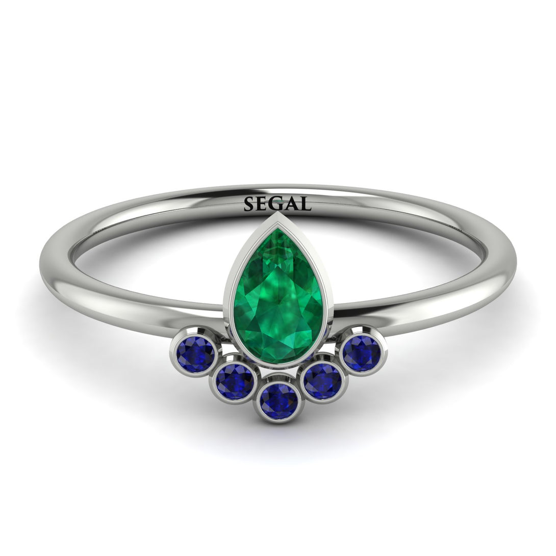 Pear Shaped Stacking Sapphire Ring - Brianna No. 66