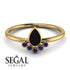 Pear Shaped Stacking Sapphire Ring - Brianna No. 67 image 10
