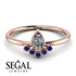 Pear Shaped Stacking Sapphire Ring - Brianna No. 62 image 10