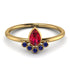 Pear Shaped Stacking Sapphire Ring - Brianna No. 70 image 1