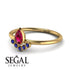 Pear Shaped Stacking Sapphire Ring - Brianna No. 70 image 2