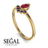 Pear Shaped Stacking Sapphire Ring - Brianna No. 70 image 3