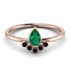 Pear Shaped Stacking Black Diamond Ring - Brianna No. 35 image 1