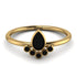 Pear Shaped Stacking Black Diamond Ring - Brianna No. 37 image 1