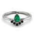 Pear Shaped Stacking Black Diamond Ring - Brianna No. 36 image 1