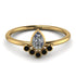 Pear Shaped Stacking Black Diamond Ring - Brianna No. 31 image 1