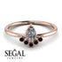 Pear Shaped Stacking Black Diamond Ring - Brianna No. 32 image 10