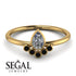 Pear Shaped Stacking Black Diamond Ring - Brianna No. 31 image 10
