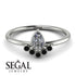 Pear Shaped Stacking Black Diamond Ring - Brianna No. 33 image 10