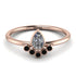Pear Shaped Stacking Black Diamond Ring - Brianna No. 32 image 1