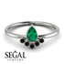 Pear Shaped Stacking Black Diamond Ring - Brianna No. 36 image 10