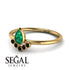 Pear Shaped Stacking Black Diamond Ring - Brianna No. 34 image 2