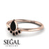 Pear Shaped Stacking Black Diamond Ring - Brianna No. 38 image 2