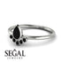 Pear Shaped Stacking Black Diamond Ring - Brianna No. 39 image 2