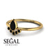 Pear Shaped Stacking Black Diamond Ring - Brianna No. 37 image 2