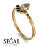 Pear Shaped Stacking Black Diamond Ring - Brianna No. 31 image 3