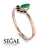 Pear Shaped Stacking Black Diamond Ring - Brianna No. 35 image 3