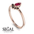 Pear Shaped Stacking Black Diamond Ring - Brianna No. 41 image 3