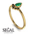 Pear Shaped Stacking Black Diamond Ring - Brianna No. 34 image 3