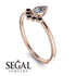 Pear Shaped Stacking Black Diamond Ring - Brianna No. 32 image 3